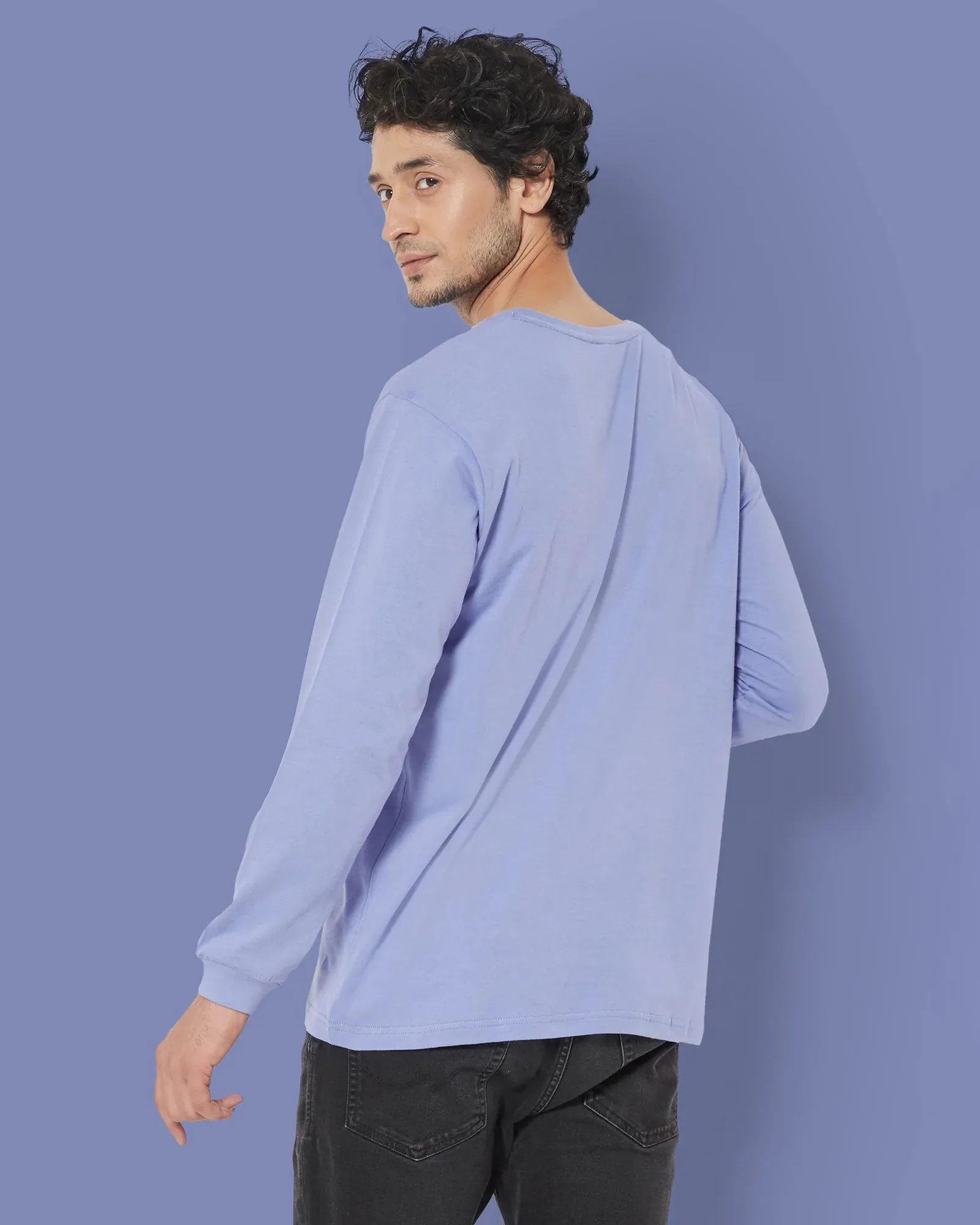 Full Sleeves Crew Neck: Periwinkle