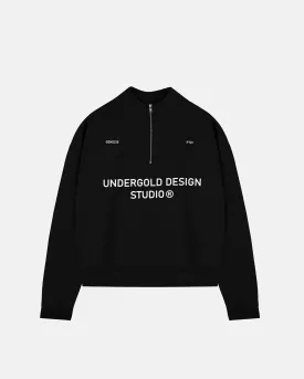 Genesis PT01 Basic Zip-up Crewneck Black