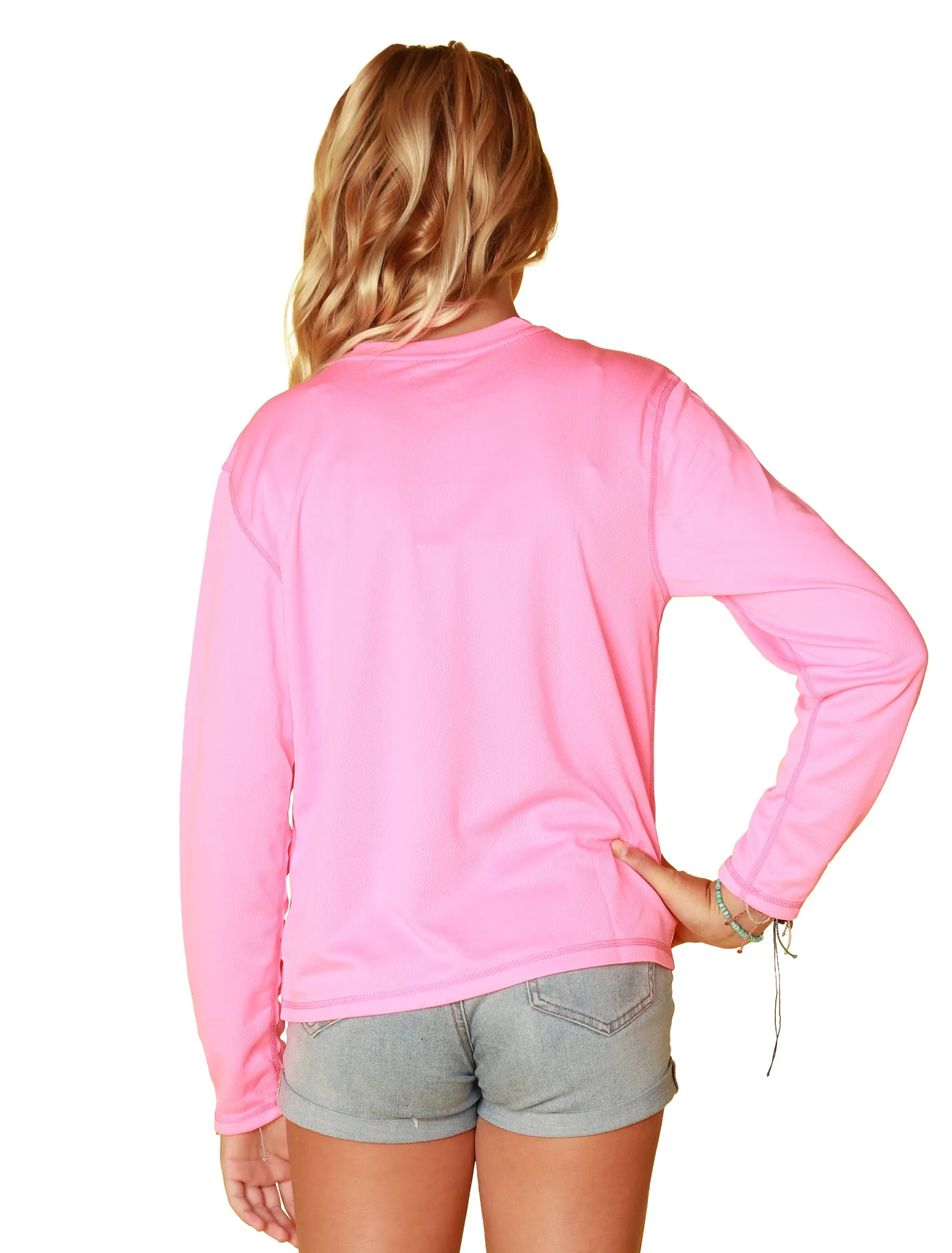 Girls' Long Sleeve Crew neck in birdseye fabrics