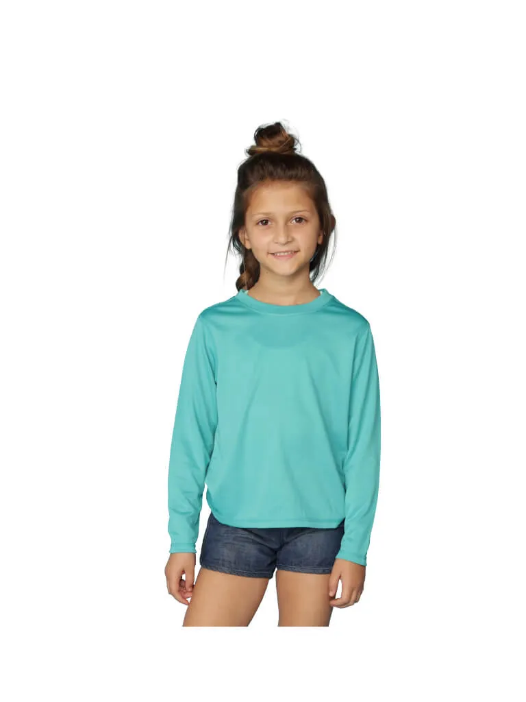 Girls' Long Sleeve Crew neck in birdseye fabrics