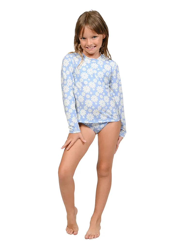 Girls' long sleeve crew neck sun-shirts