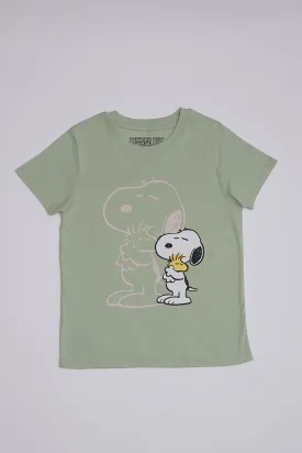 Girls' Peanuts Snoopy And Woodstock Graphic Tee