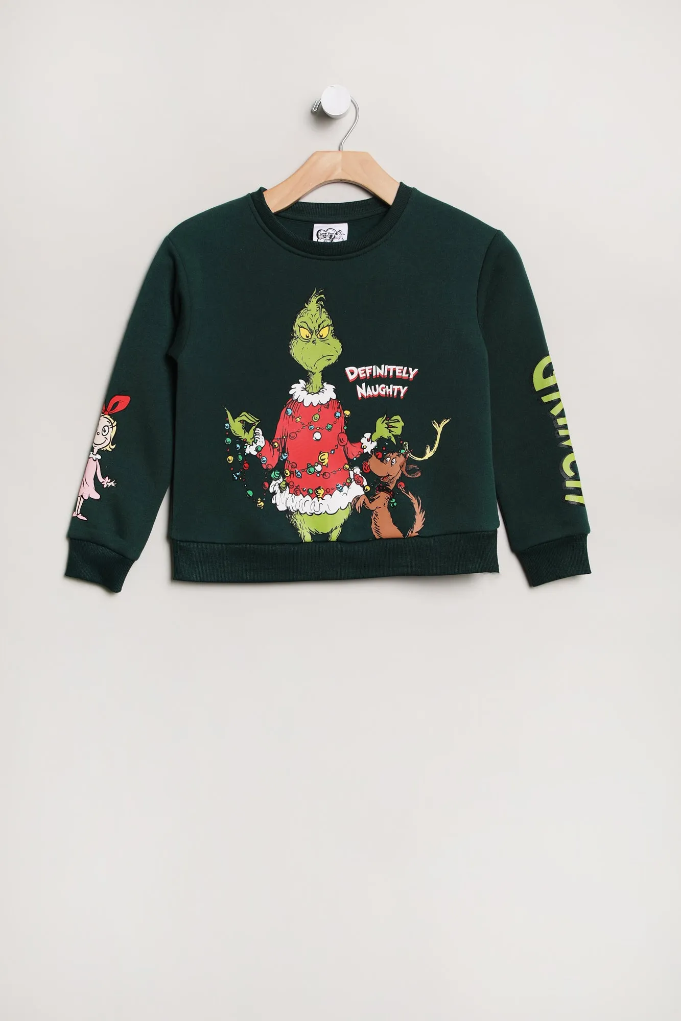 Girls' The Grinch Max And Cindy Lou Who Graphic Crew Neck Sweatshirt