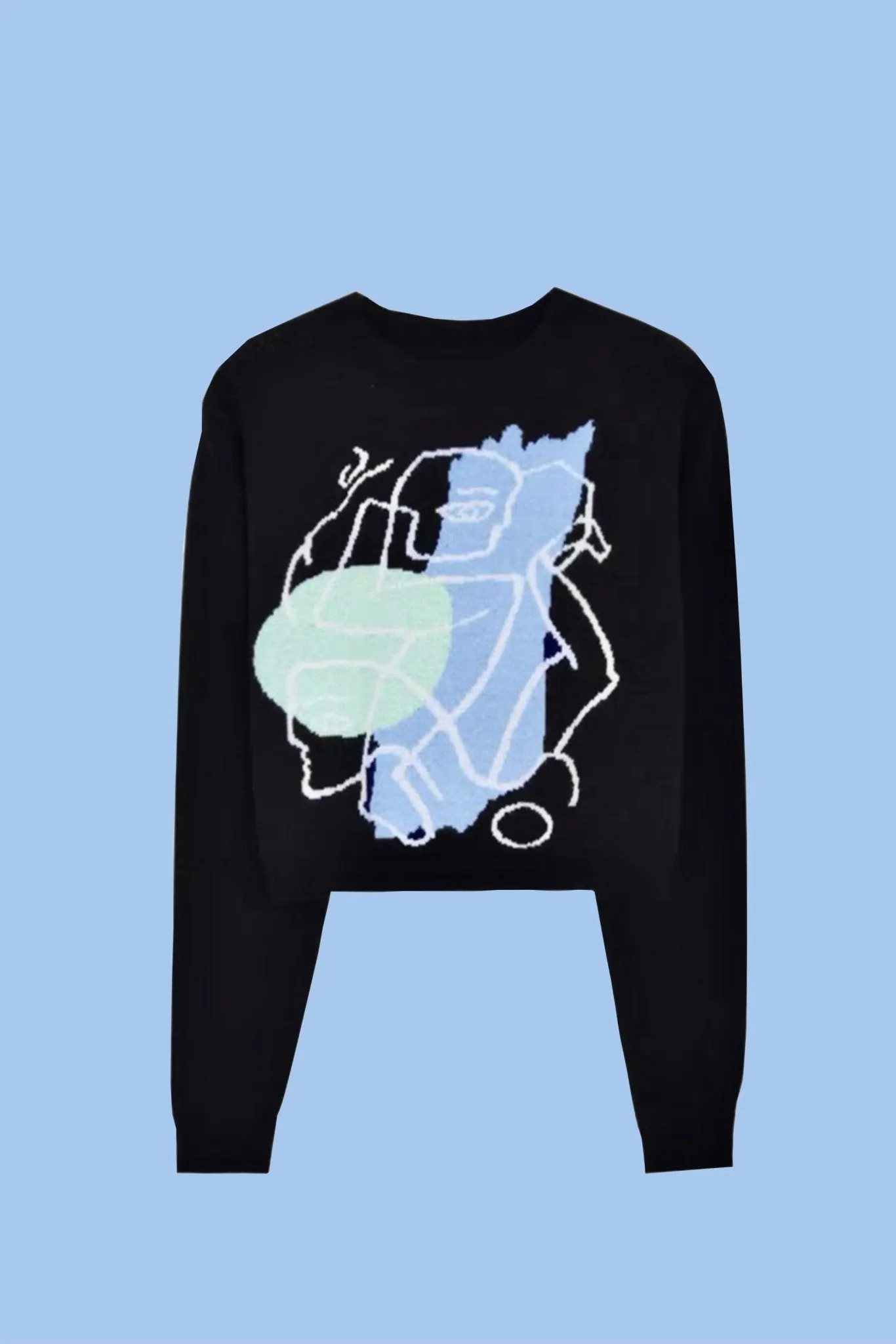 Graphic crew neck jumper