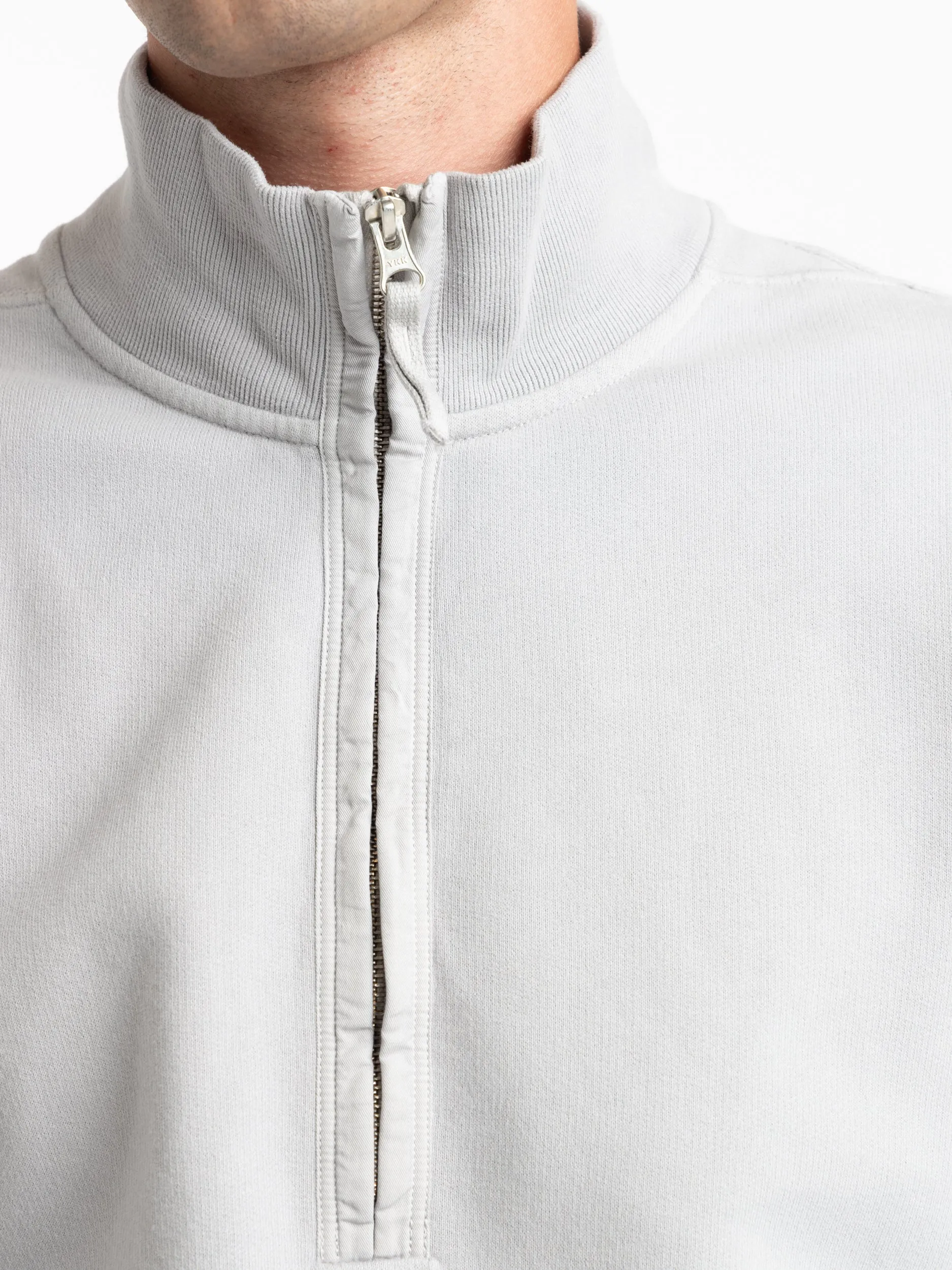 Grey Felpa Quarter Zip Sweatshirt