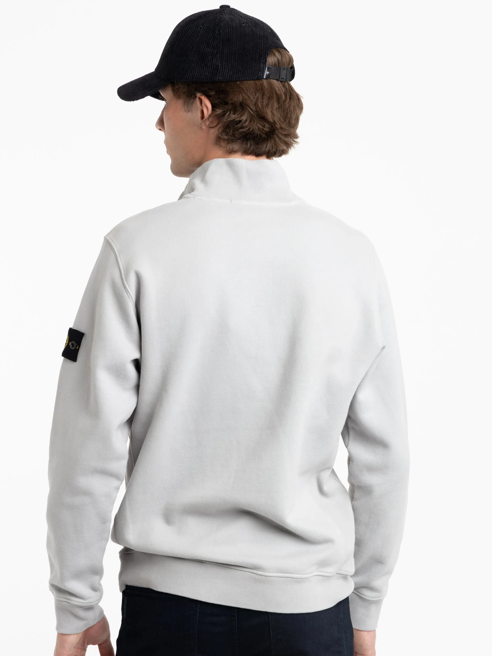 Grey Felpa Quarter Zip Sweatshirt