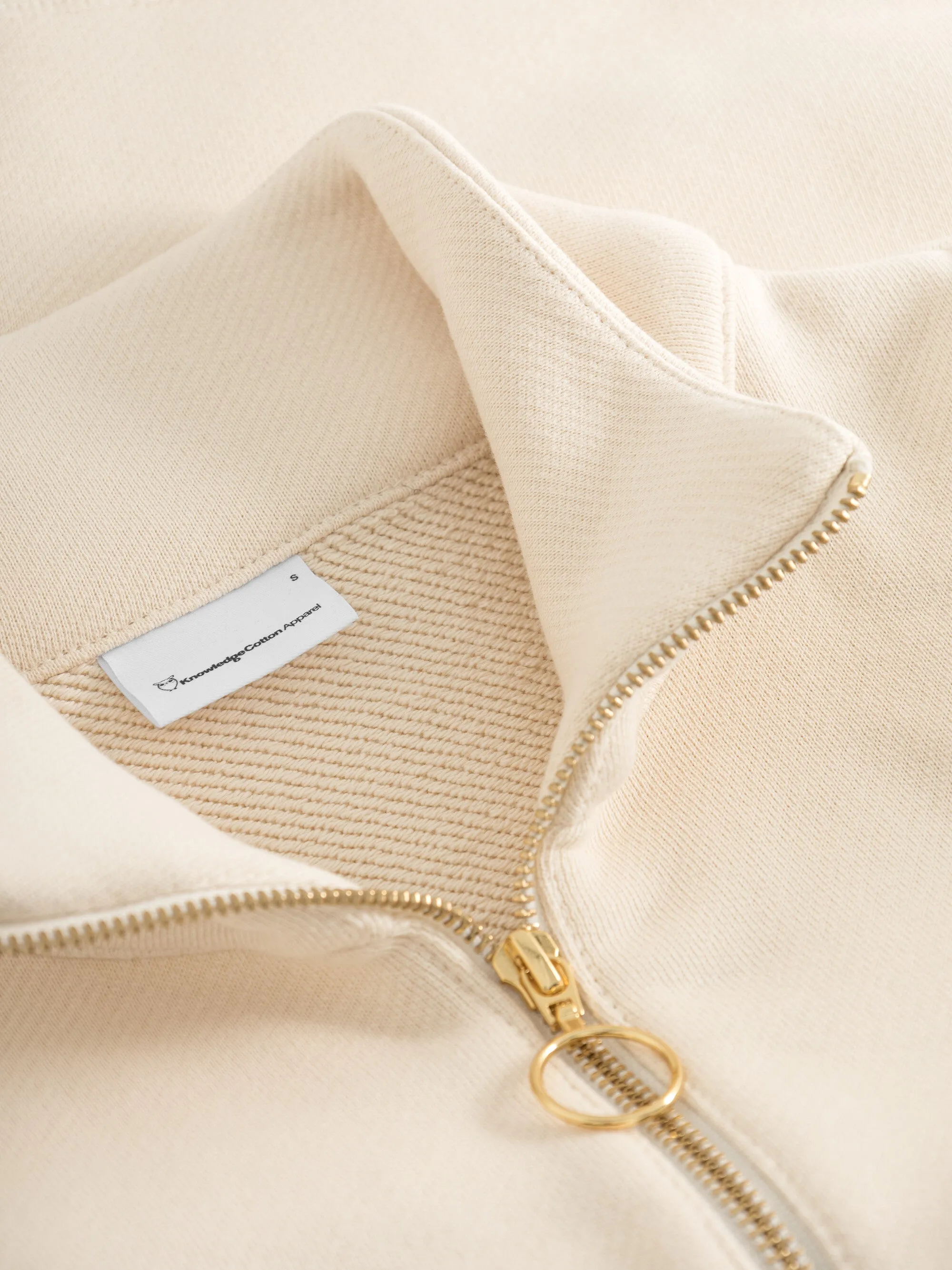 Half zip heavy sweat - Buttercream