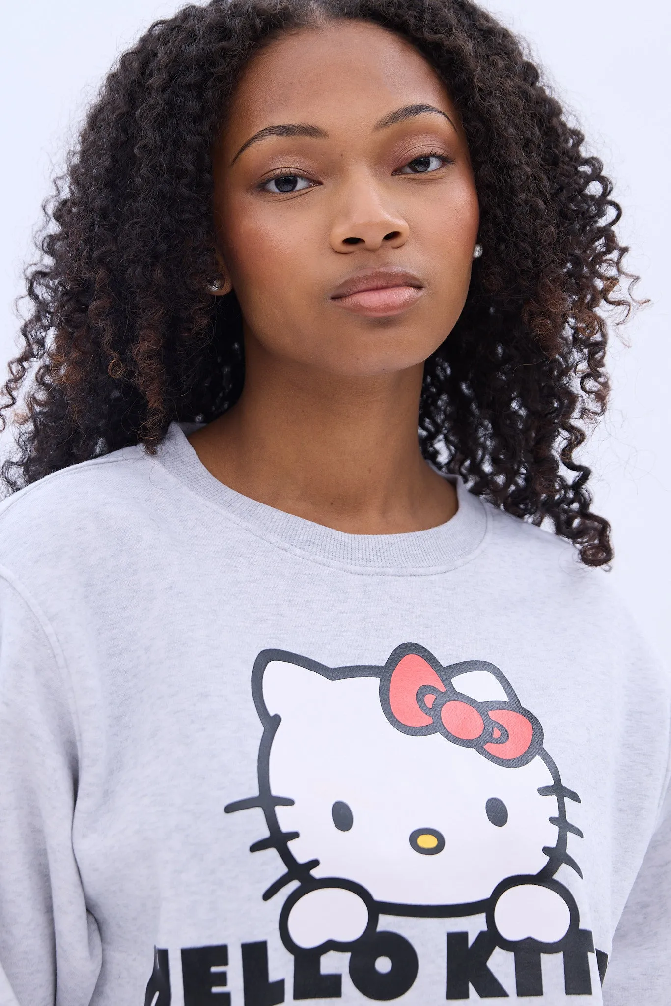 Hello Kitty Peak Graphic Crew Neck Sweatshirt