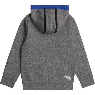 Hugo Boss Boys Grey Zip-Up Sweatshirt