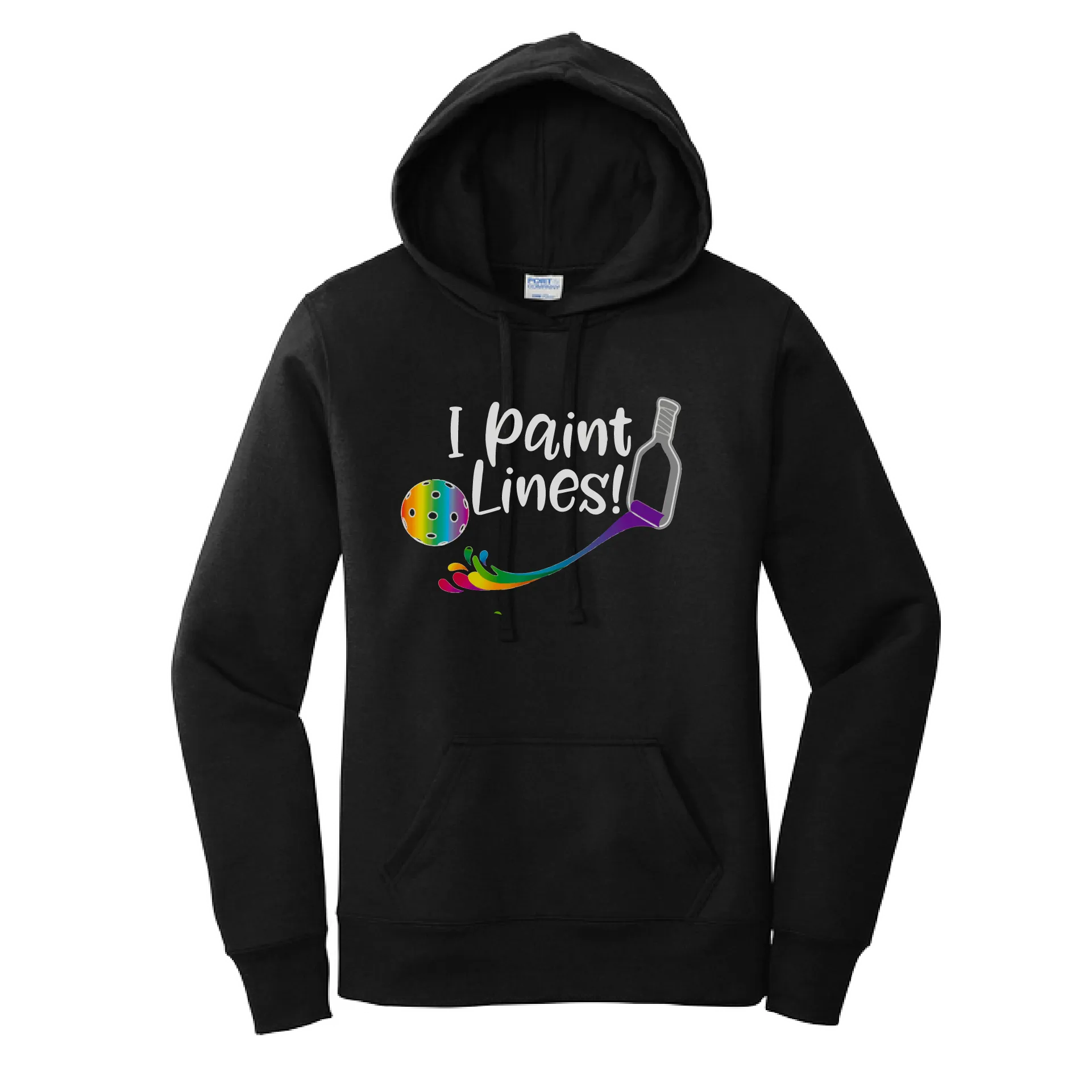 I Paint Pickleball Lines | Women’s Fitted Hoodie Pickleball Sweatshirt | 50% Cotton 50% Poly Fleece