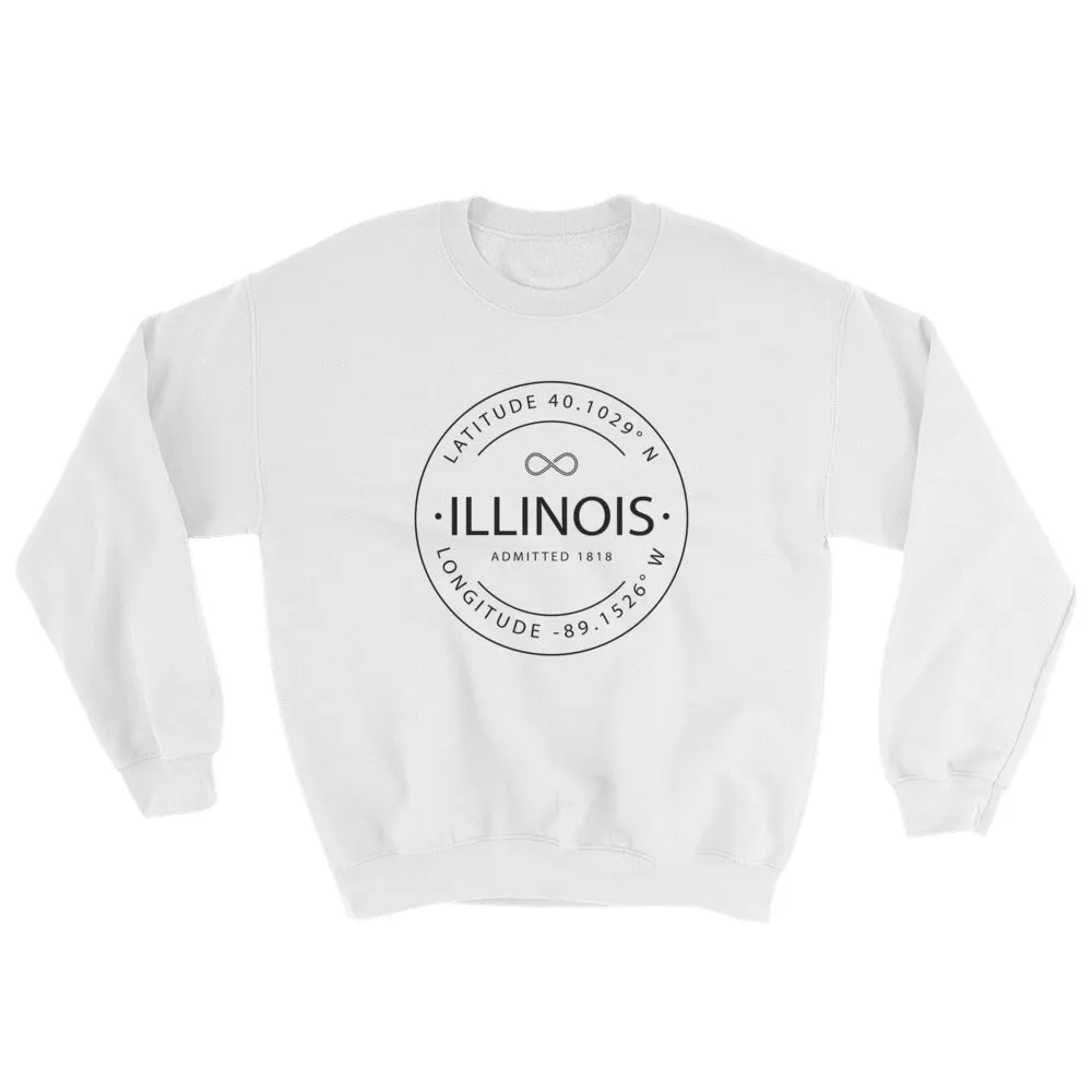 Illinois - Crewneck Sweatshirt - Latitude & Longitude