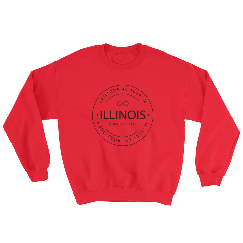 Illinois - Crewneck Sweatshirt - Latitude & Longitude