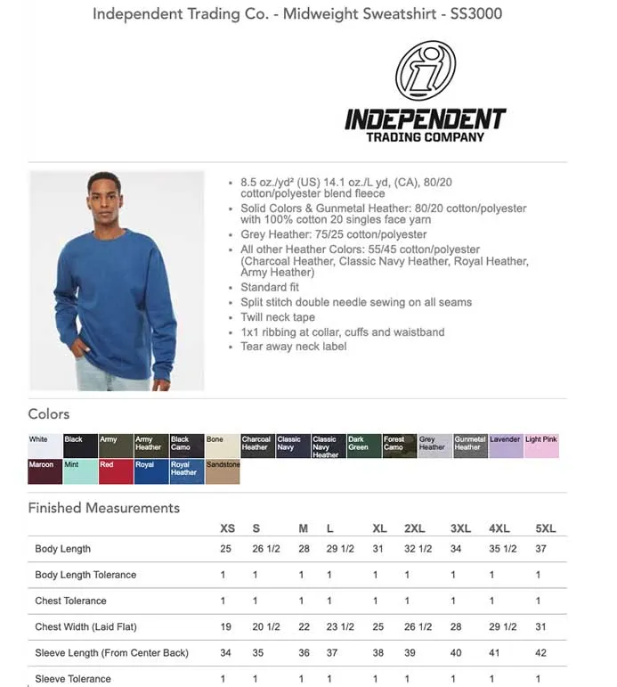 Independent Midweight Sweatshirt