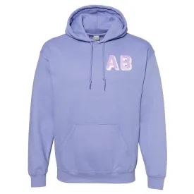 Initialed Shadow Block Letters Hoodie