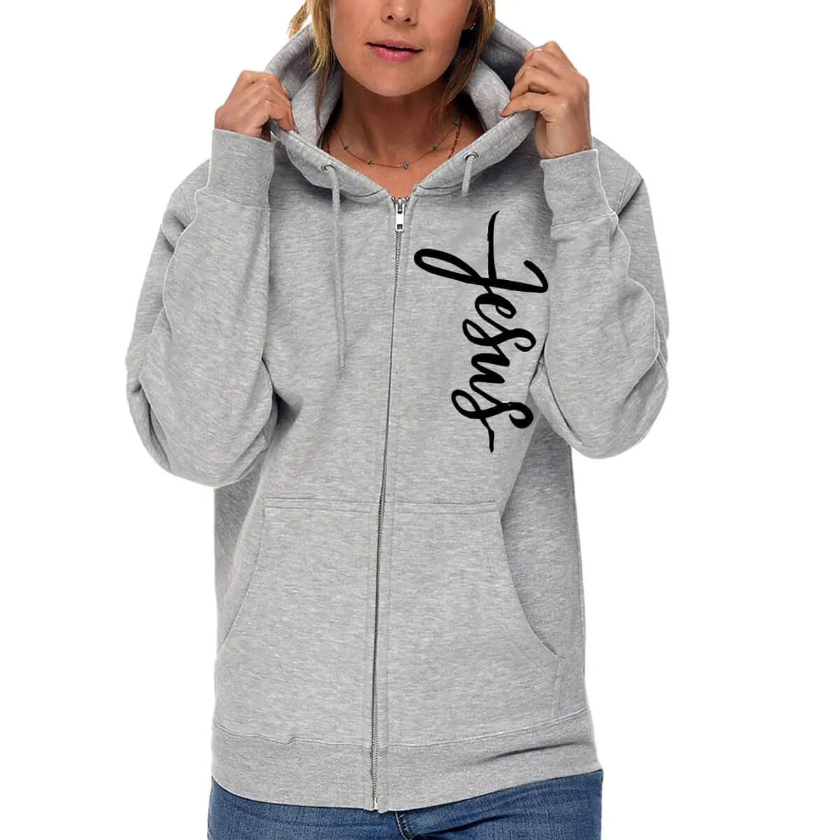 Jesus Cross Full Zip Sweatshirt Hoodie