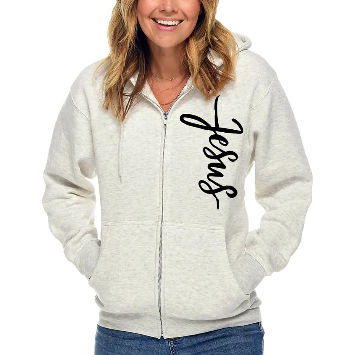 Jesus Cross Full Zip Sweatshirt Hoodie