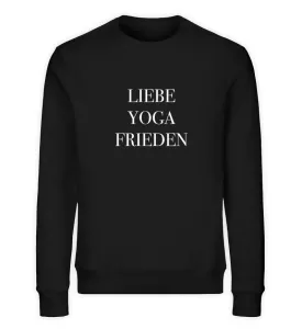 Liebe Yoga Frieden Bio Sweatshirt Unisex