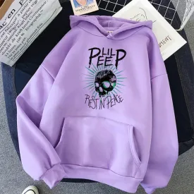 Lil Peep Rest In Peace Print Hoodie