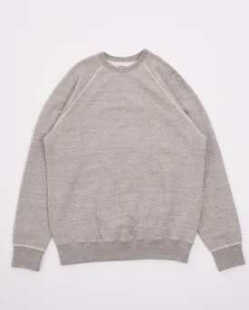 LOOP WHEEL CREW NECK SWEATSHIRT HEATHER GRAY