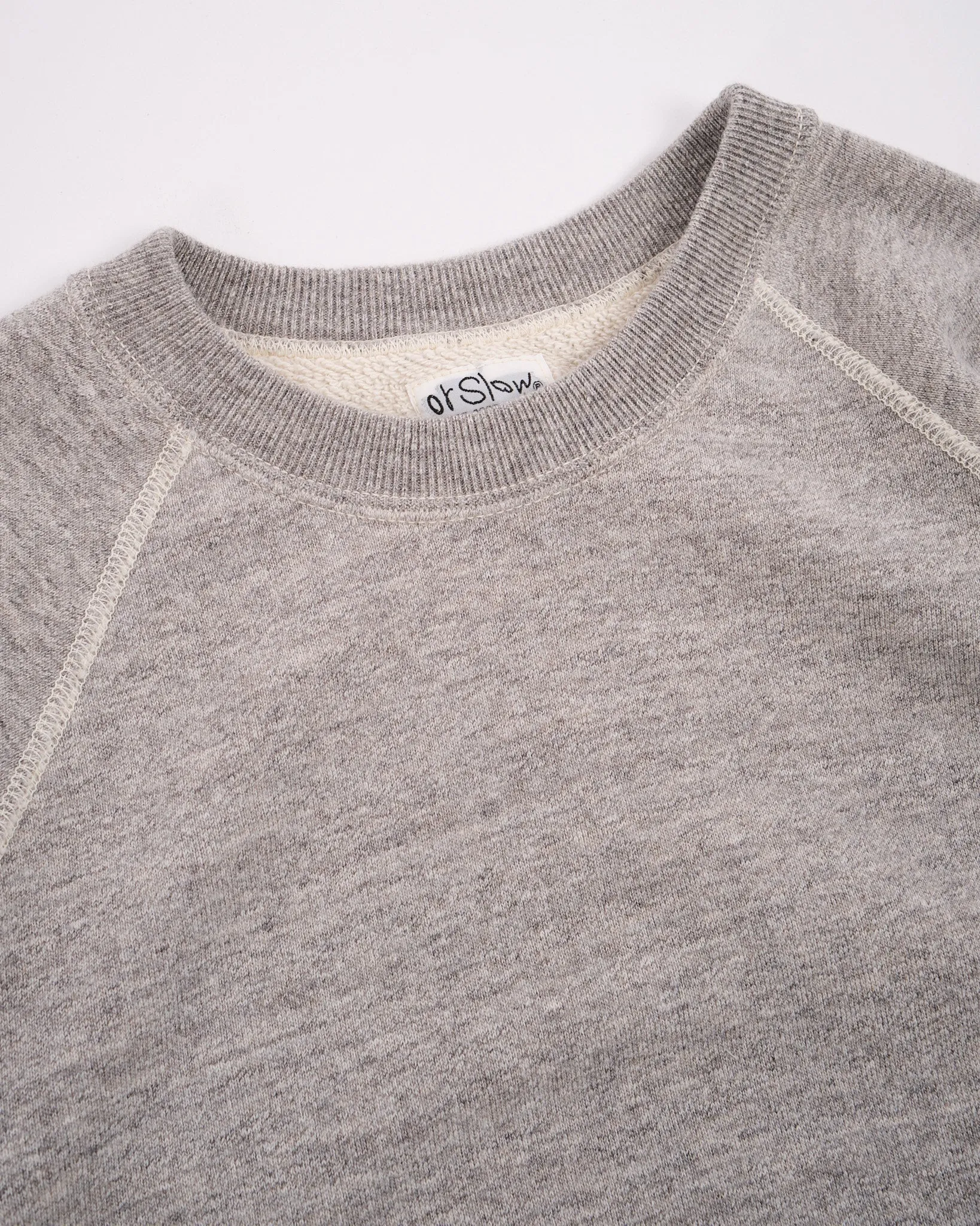 LOOP WHEEL CREW NECK SWEATSHIRT HEATHER GRAY