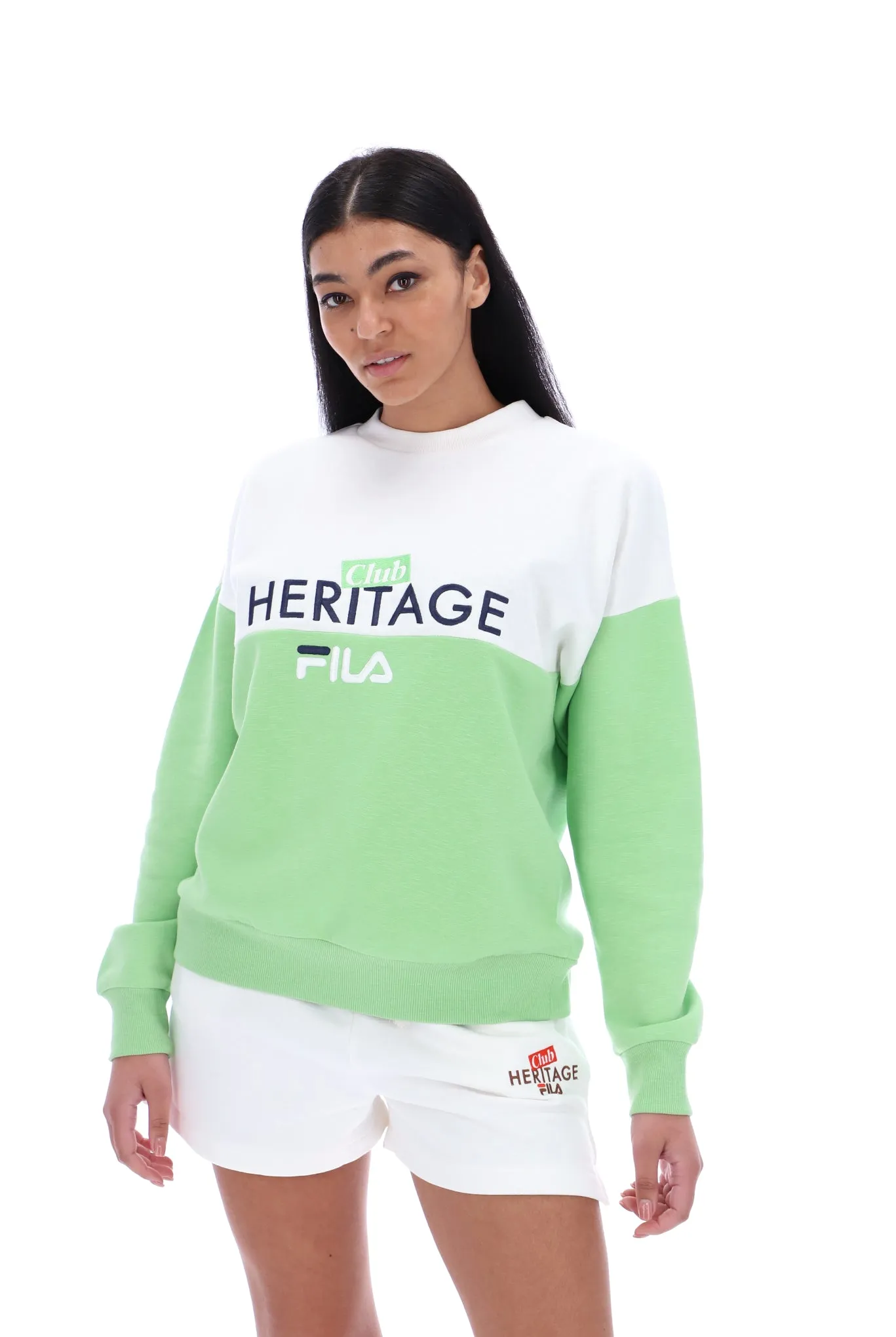 Marlowe Colour Block Oversized Crew Sweatshirt