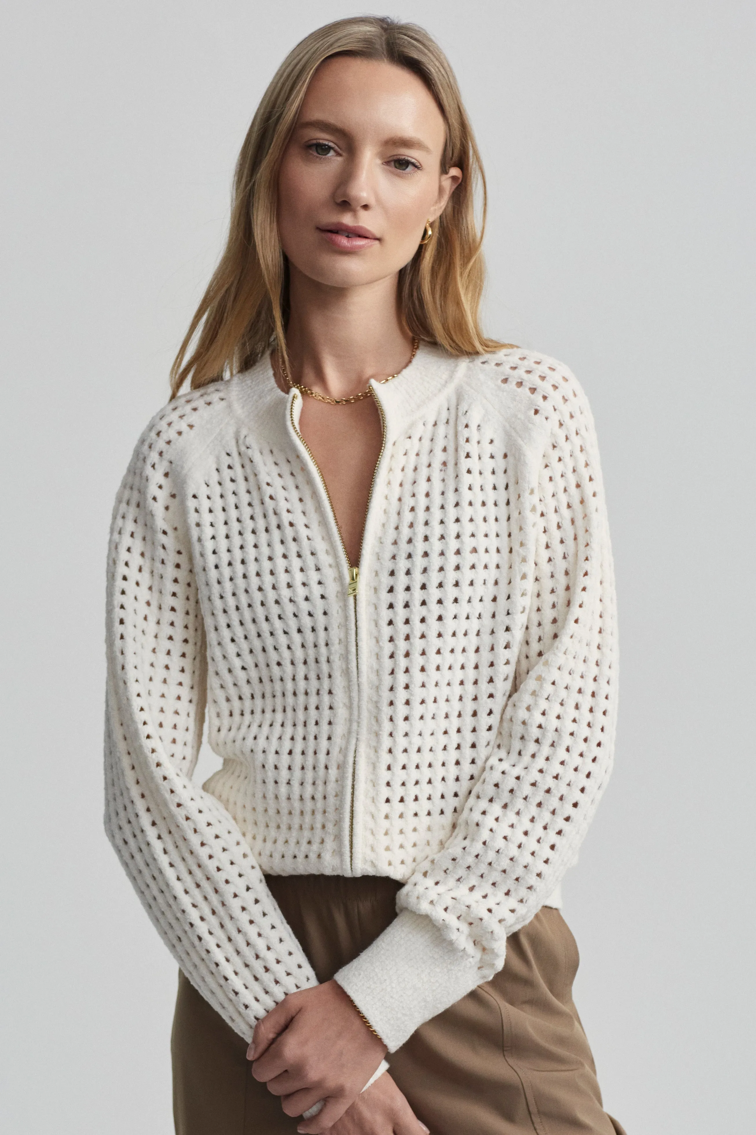 MARTA KNIT JACKET COCONUT MILK