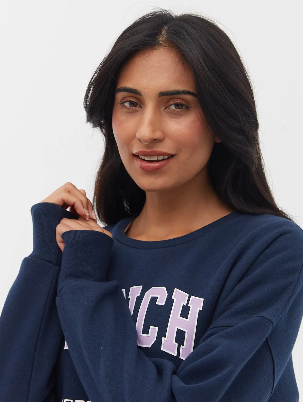 Maryem Varsity Crew Neck Sweatshirt