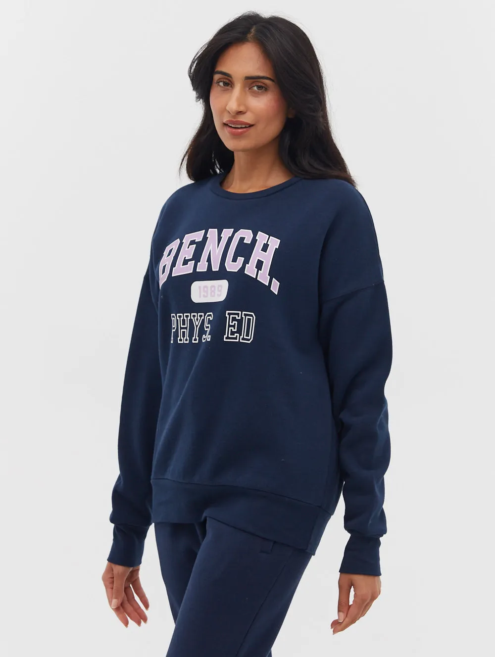 Maryem Varsity Crew Neck Sweatshirt