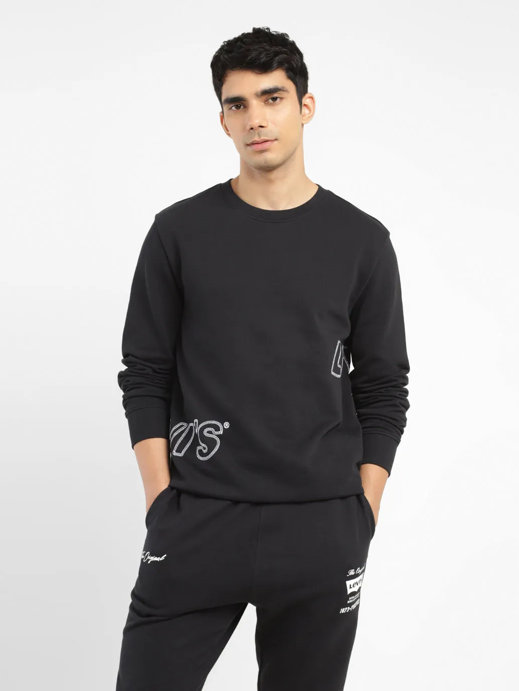 Men's Brand Logo Crew Neck Sweatshirt