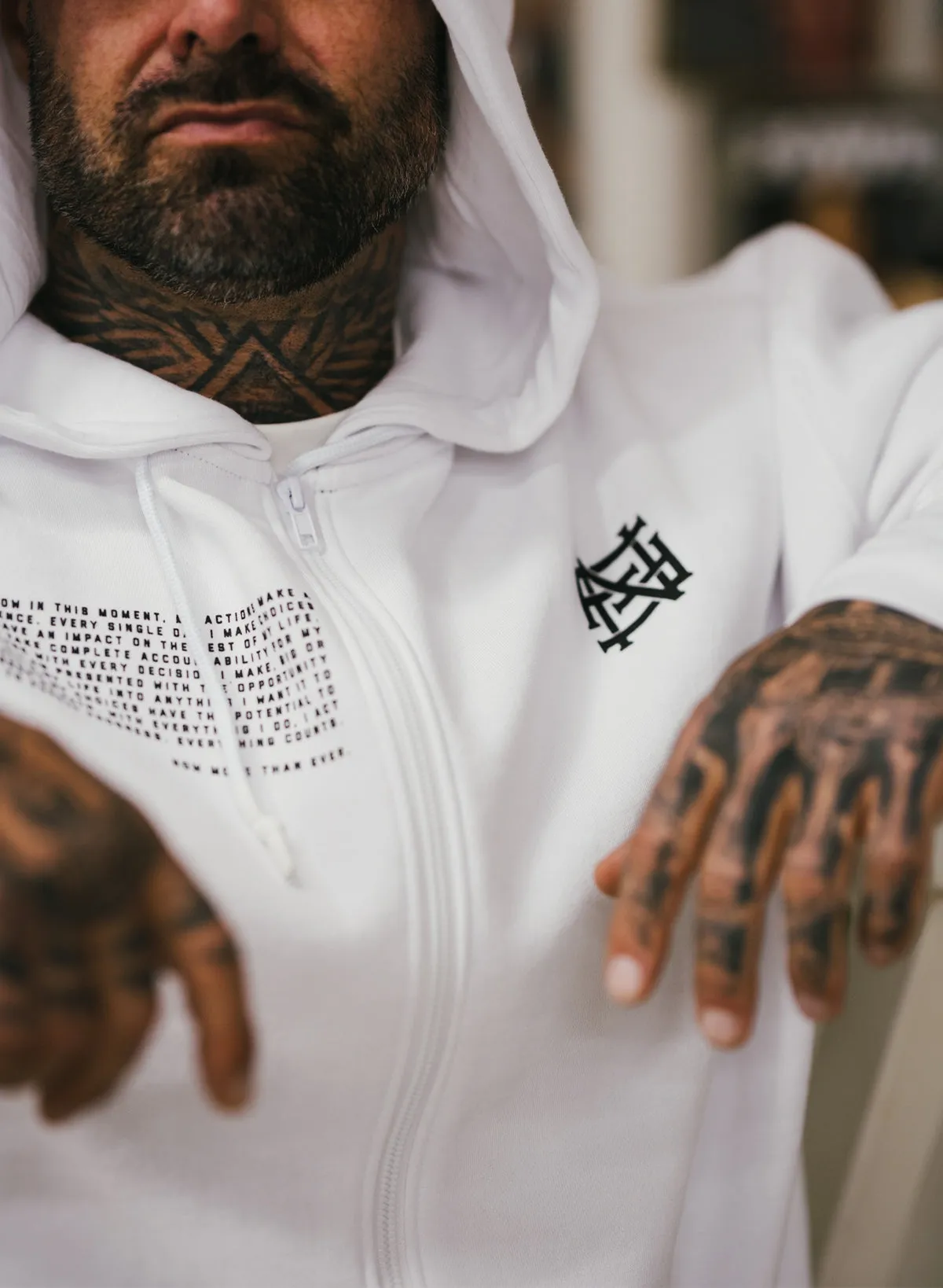 MORE THAN EVER ZIP UP - WHITE