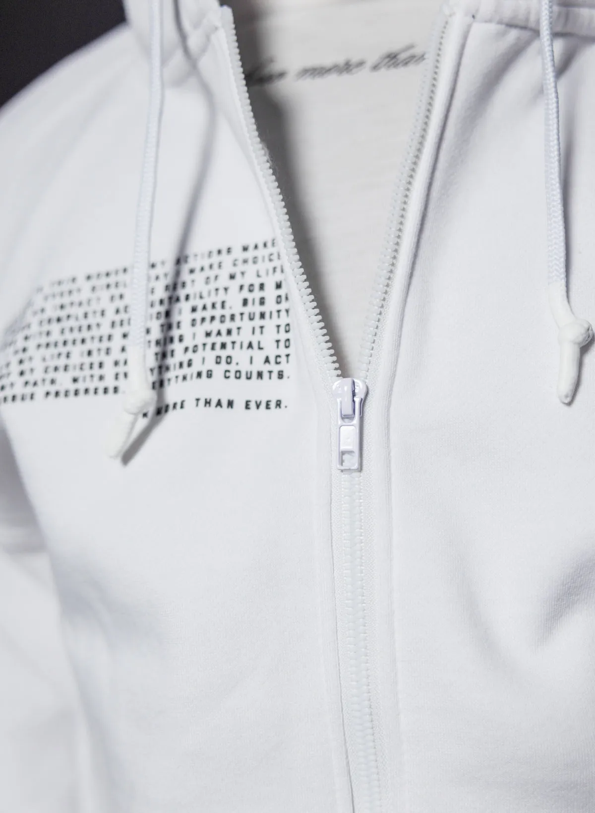 MORE THAN EVER ZIP UP - WHITE