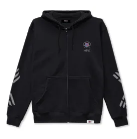 MUGUNGHWA STRIPE ZIP UP HOODIE (BLACK)