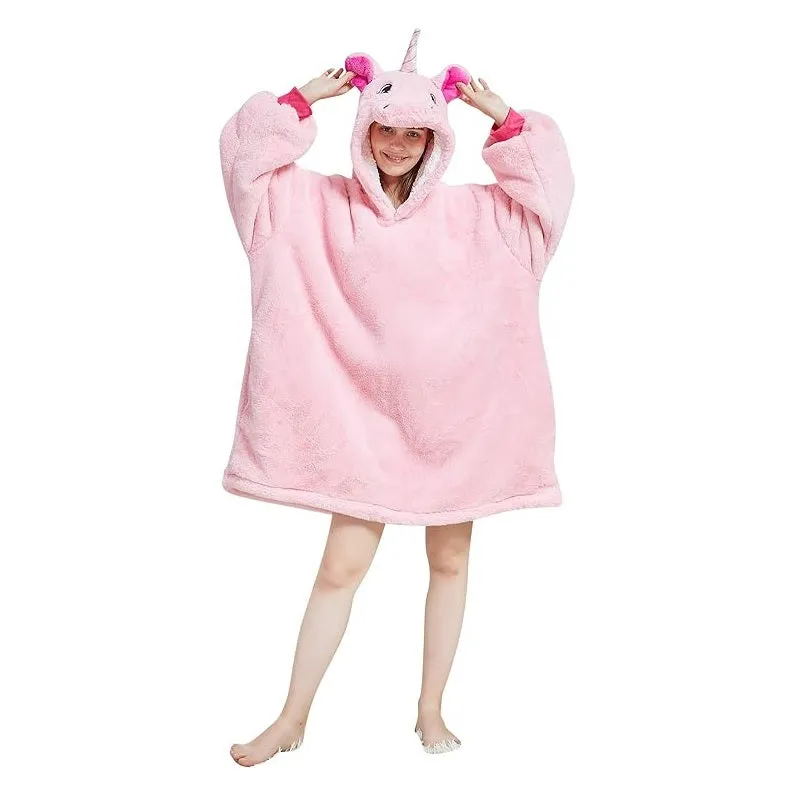 My Snuggy - Adult Pink Unicorn Hoodie Blanket