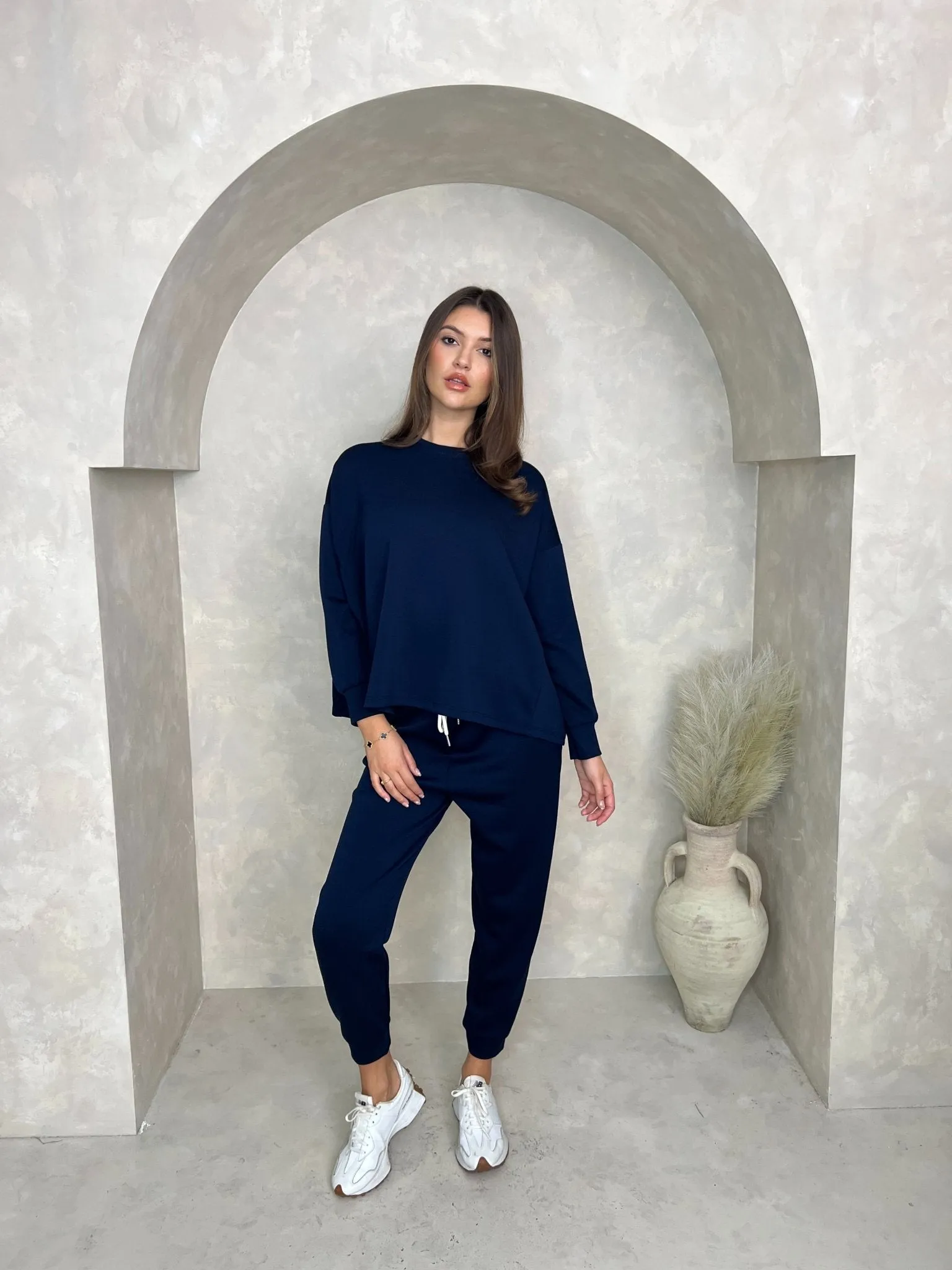 Navy Round Neck Sweatshirt