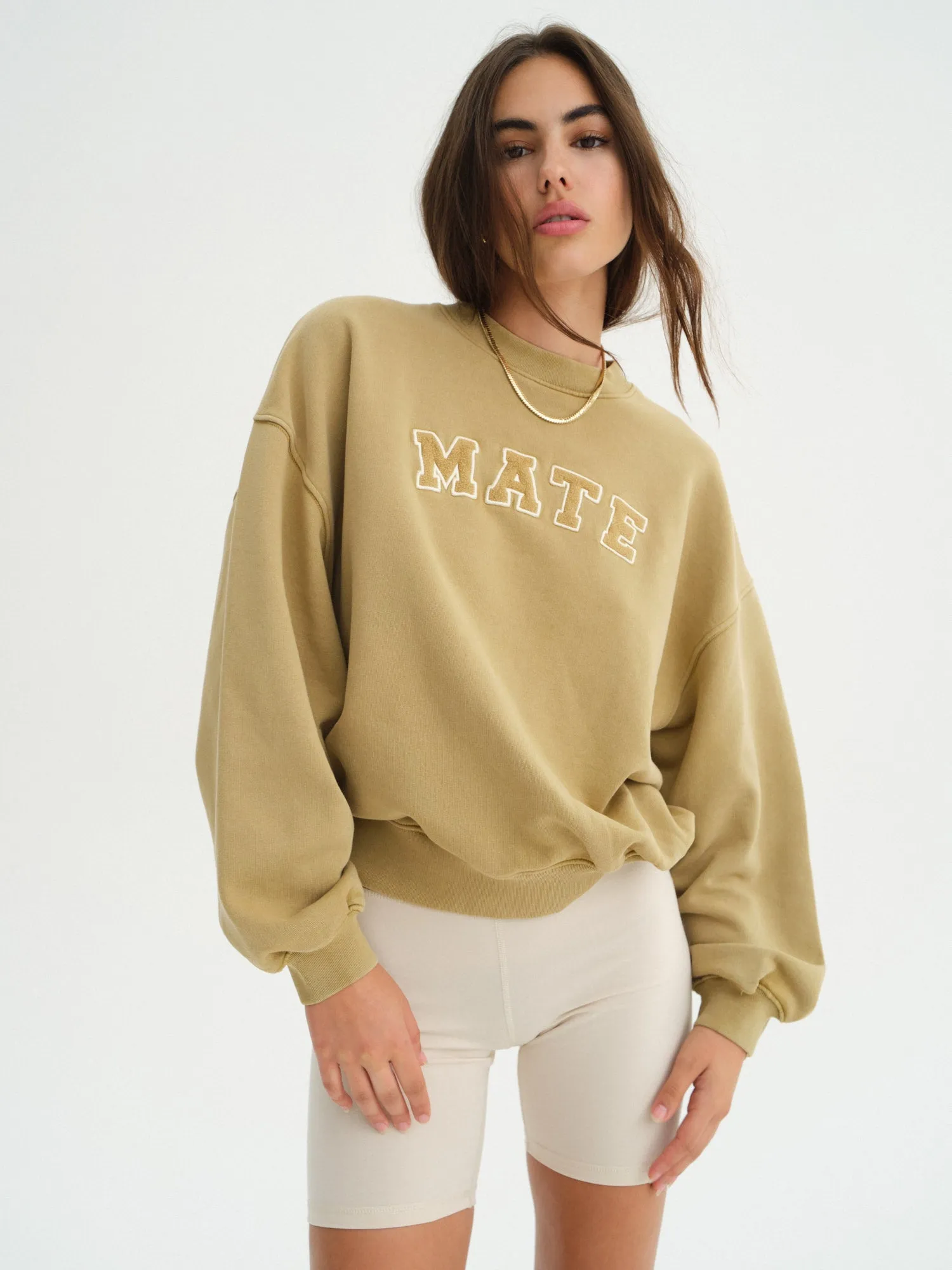 Organic Fleece Embroidered Bubble Sweatshirt