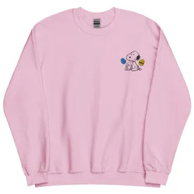 Peanuts Snoopy Easter Eggs Embroiderd Crewneck Sweatshirt