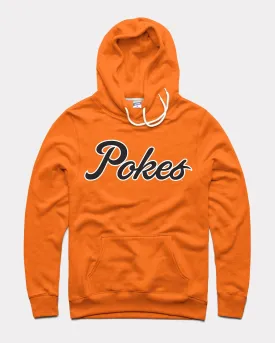 Pokes Script Oklahoma State Orange Hoodie