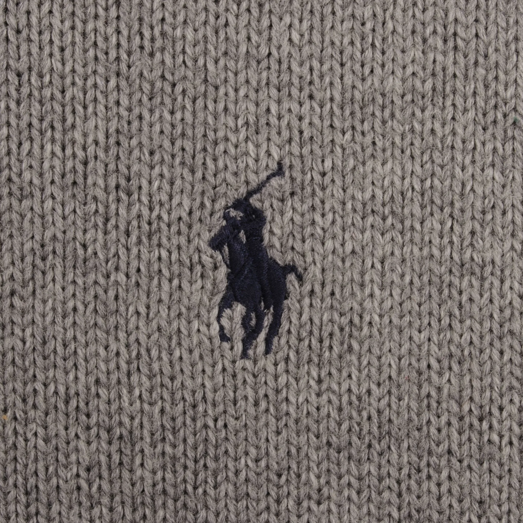 POLO RALPH LAUREN GREY KNIT QUARTER 1/4 ZIP SWEATER SIZE SMALL