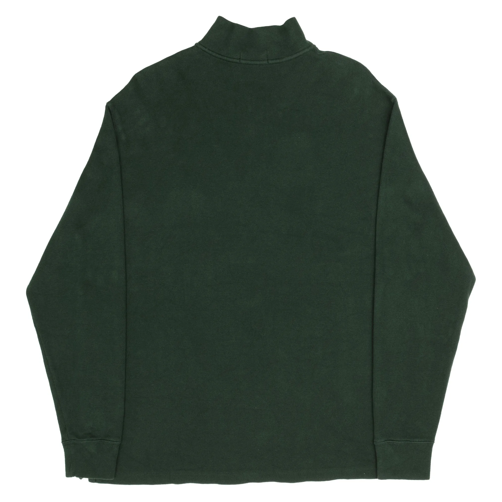 POLO RALPH LAUREN PINE GREEN QUARTER 1/4 ZIP SWEATER SIZE LARGE TALL