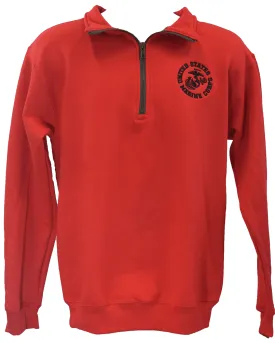 QUARTER-ZIP MARINE CORPS SWEATSHIRT - Red