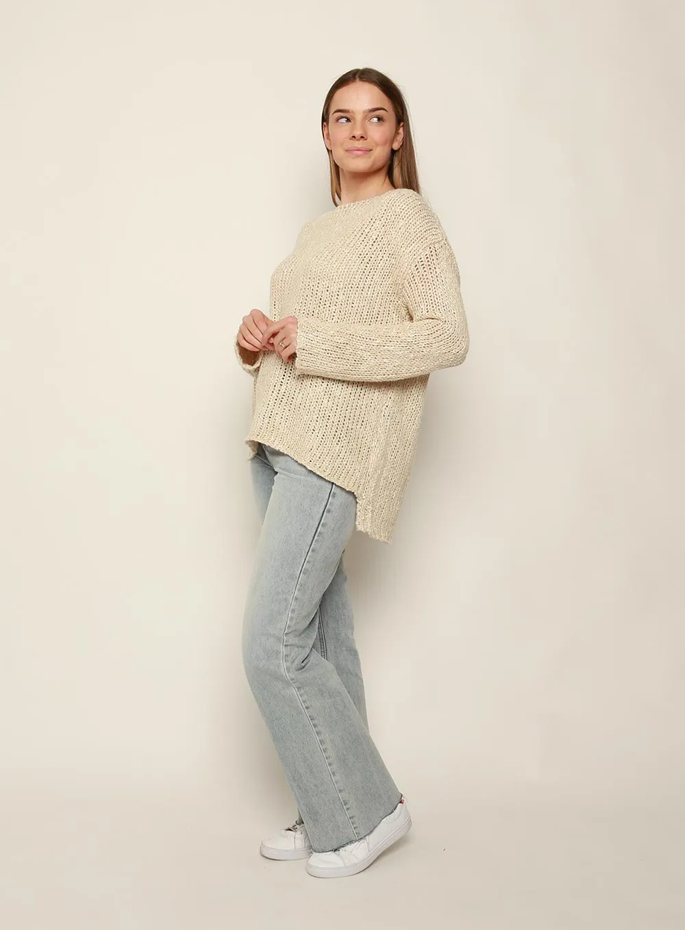 Ramona Knit Jumper-BEIGE