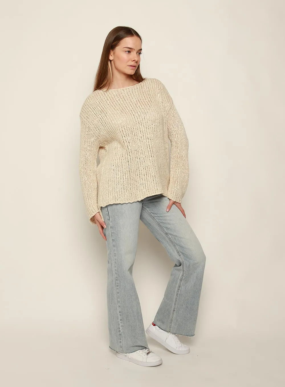 Ramona Knit Jumper-BEIGE