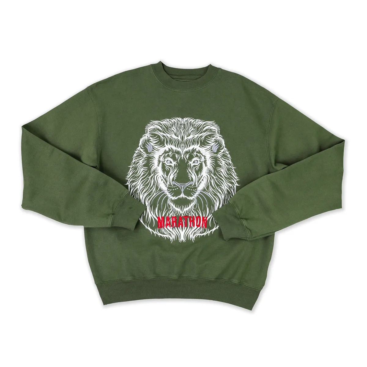 Respect Lion Crewneck - Olive