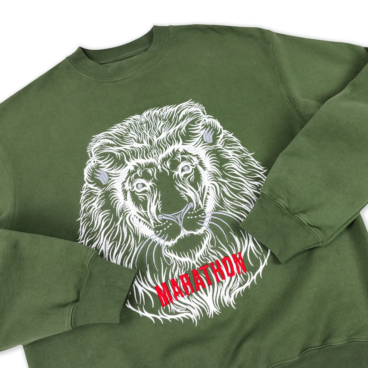 Respect Lion Crewneck - Olive