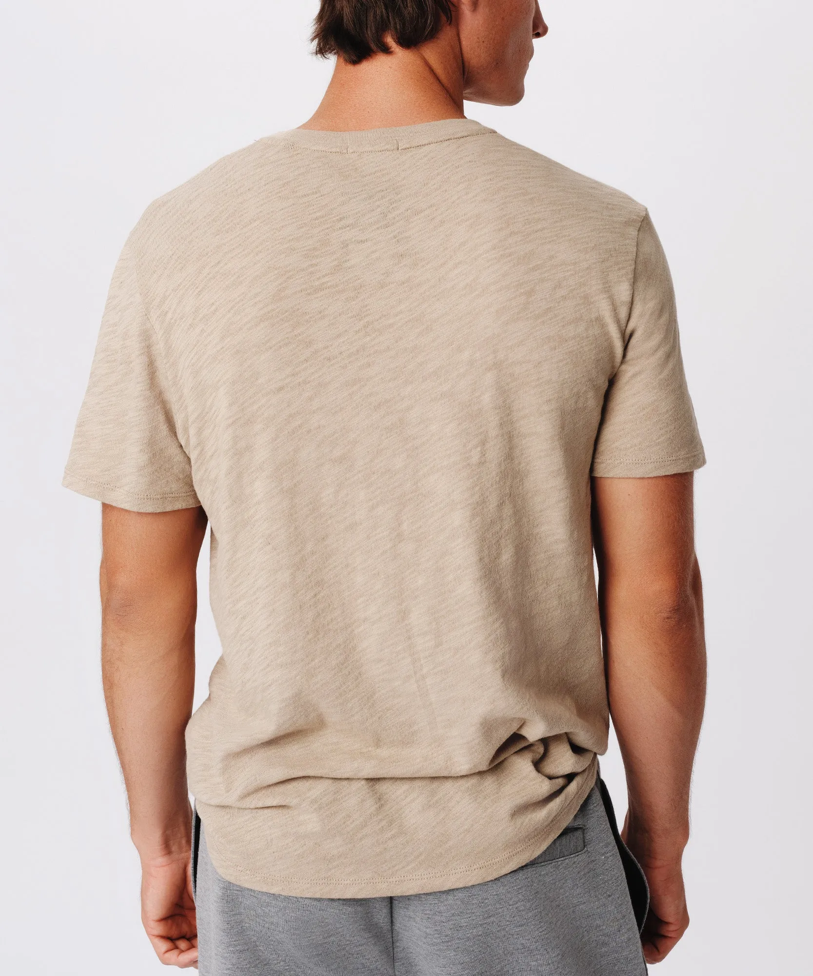 Slub Jersey Short Sleeve Crew Neck Tee - Rye