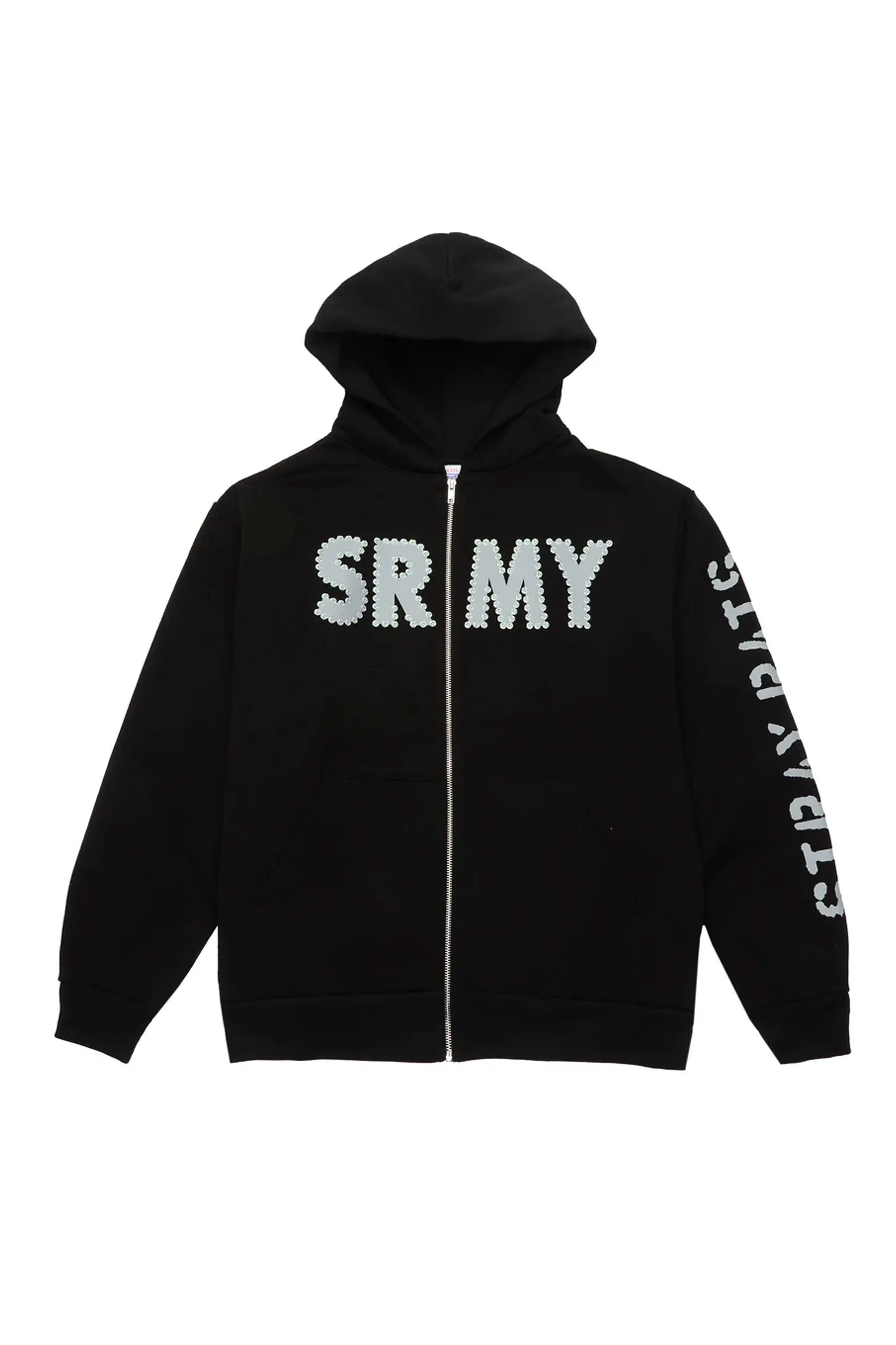 STRAY RATS - SRMY GLITTER ZIP HOOD