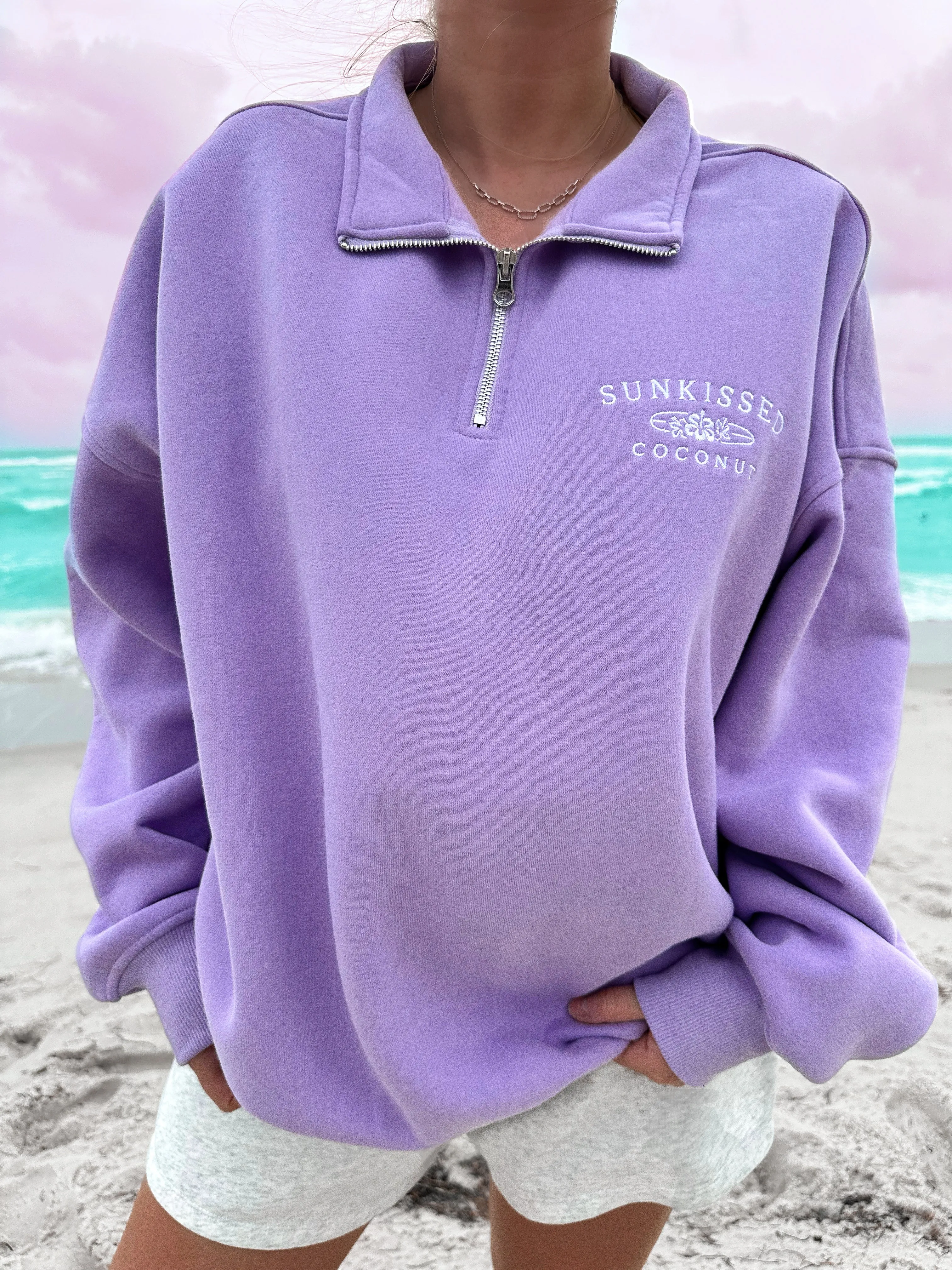 Sunkissedcoconut Quarter-Zip Sweatshirt