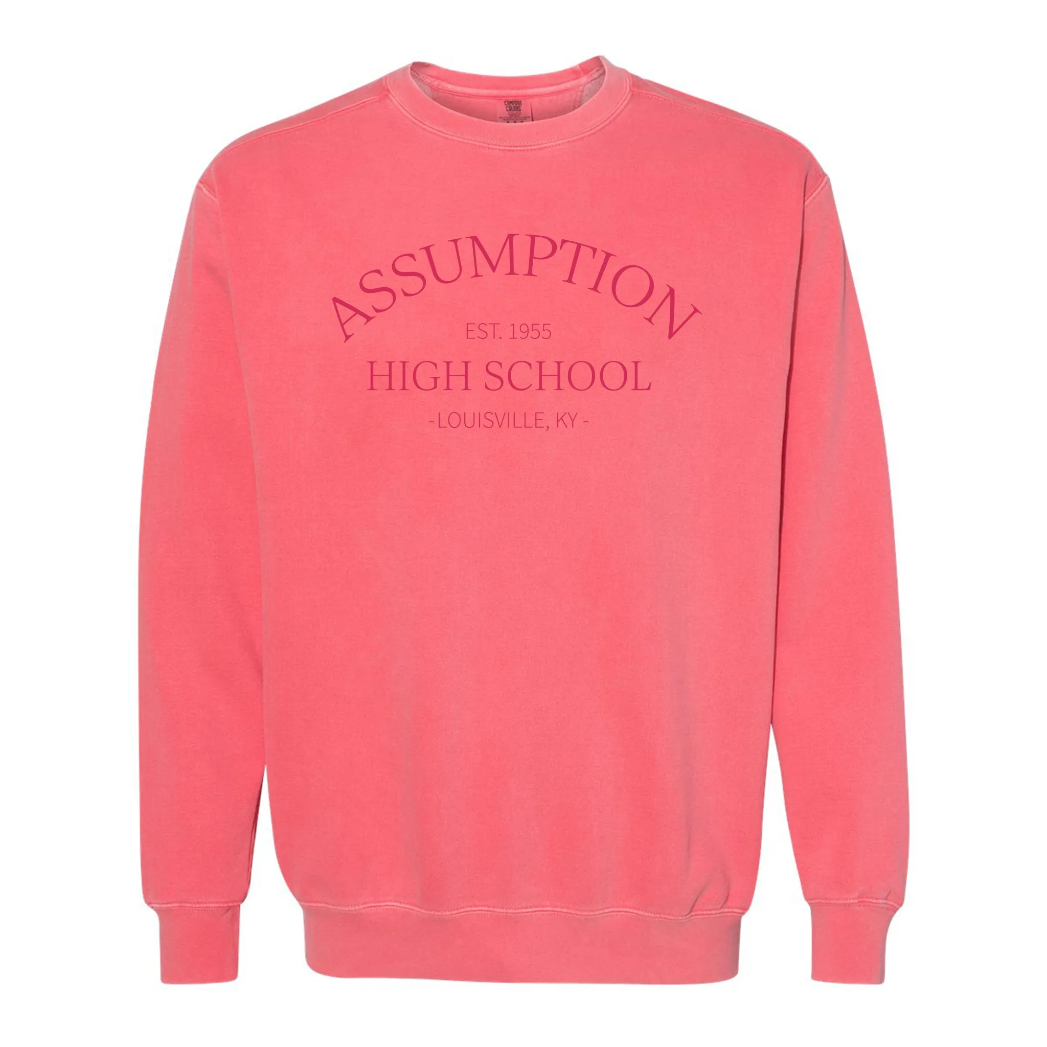 Sweatshirt - Crew Neck - Watermelon - Embroidered Assumption