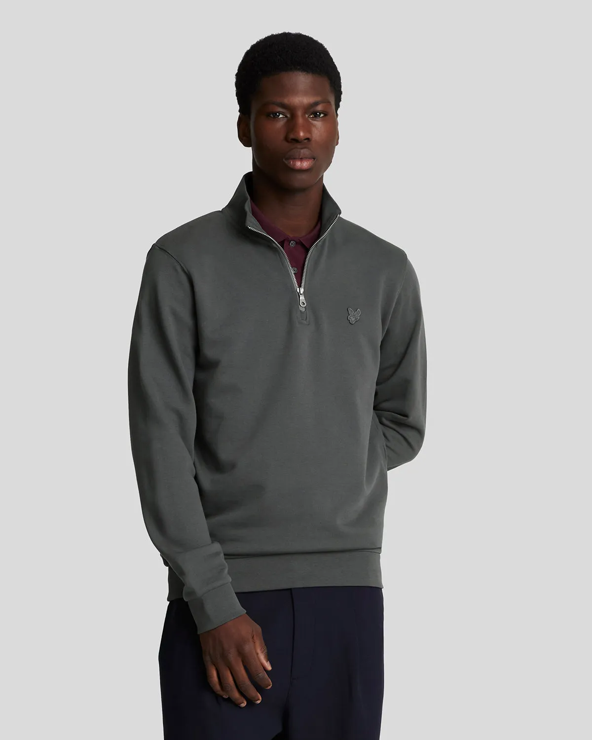 Tonal Eagle 1/4 Zip Sweatshirt