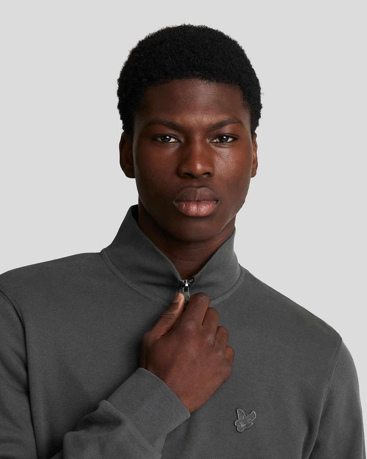 Tonal Eagle 1/4 Zip Sweatshirt